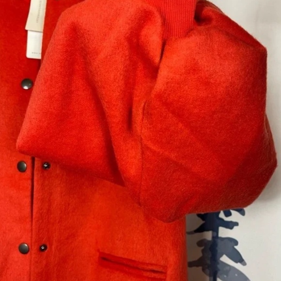 NWT Anthropologie dRA long wool coat with puff sleeves bohemian - Picture 5 of 7